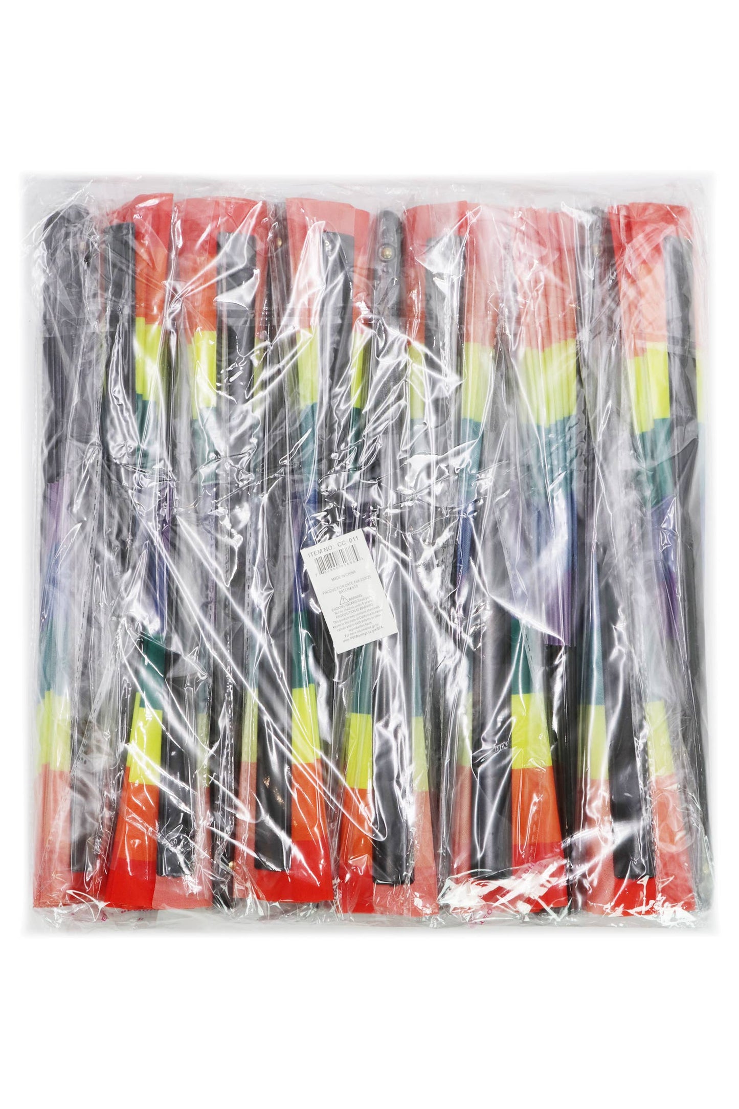 Large Rainbow Pride Handheld Folding Fan - 13 Inch