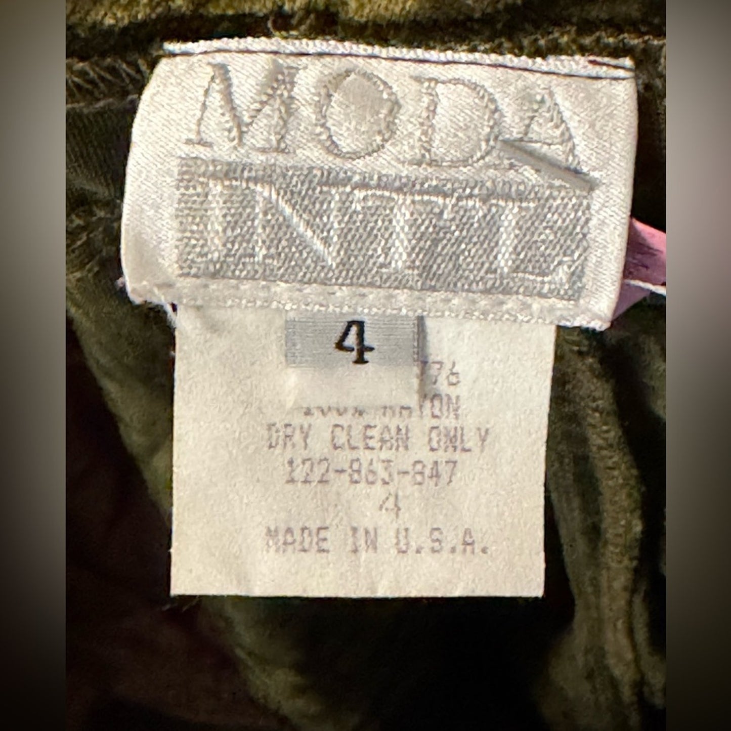 Moda International 90s Vintage Pants Crushed Velvet