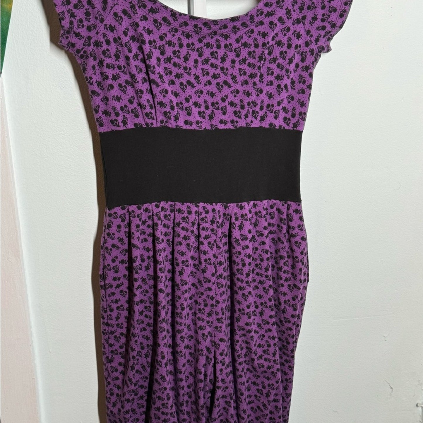 Betsey Johnson Purple Floral Romper M