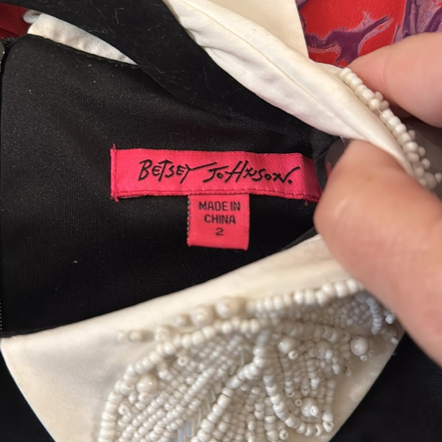 Betsey Johnson Y2K era beaded color Wednesday dress Size 2