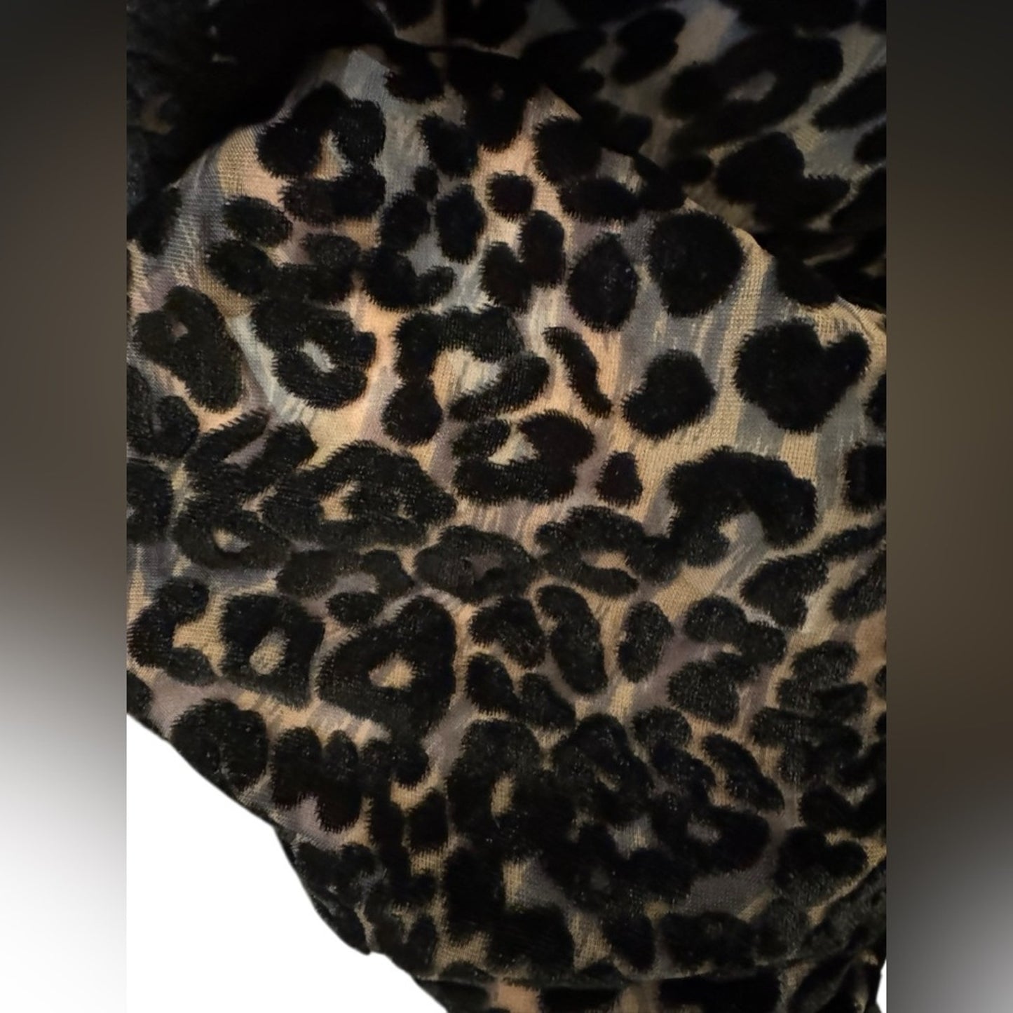 Moda international Vintage Leopard Velvet Burnout Size S