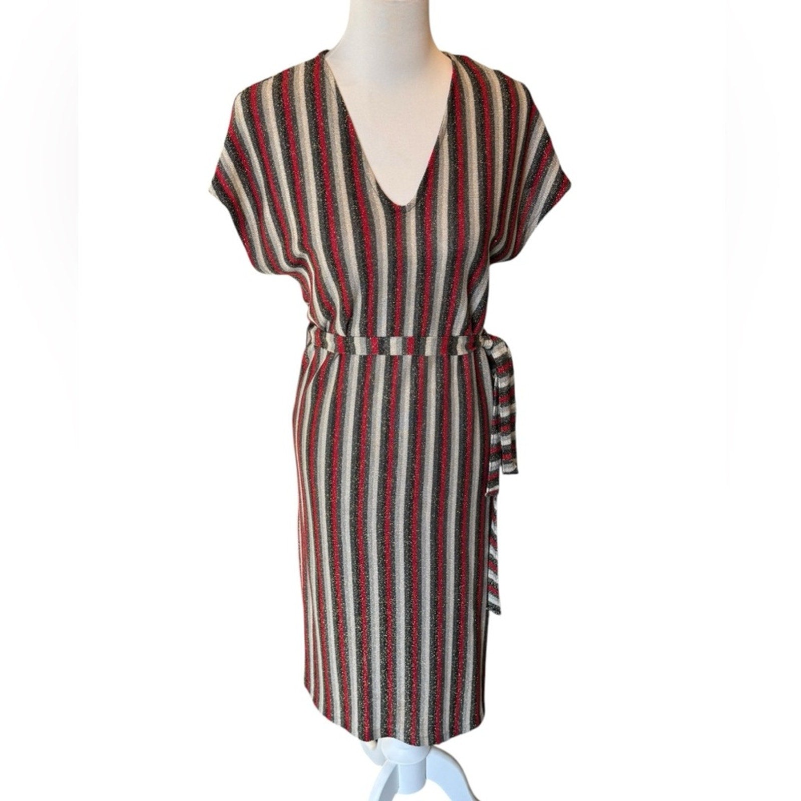 Zara Striped Short Sleeve Sparkle Dress Strange Love Shop Zara Striped Short Sleeve Sparkle Dress Strange Love Shop
