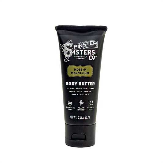 Fair Trade Shea Body Butter Lotion: Deeply Moisturizing: Moss + Magnesium