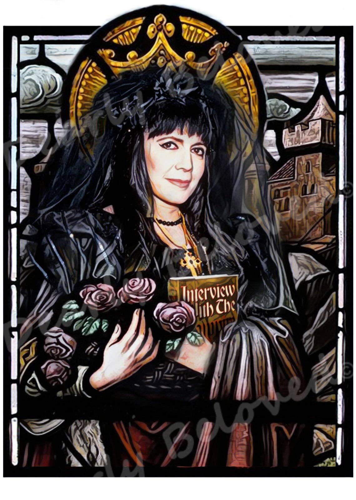 Celebrity Prayer Candle STICKER ONLY, Iconic Saints: St Whitney Houston