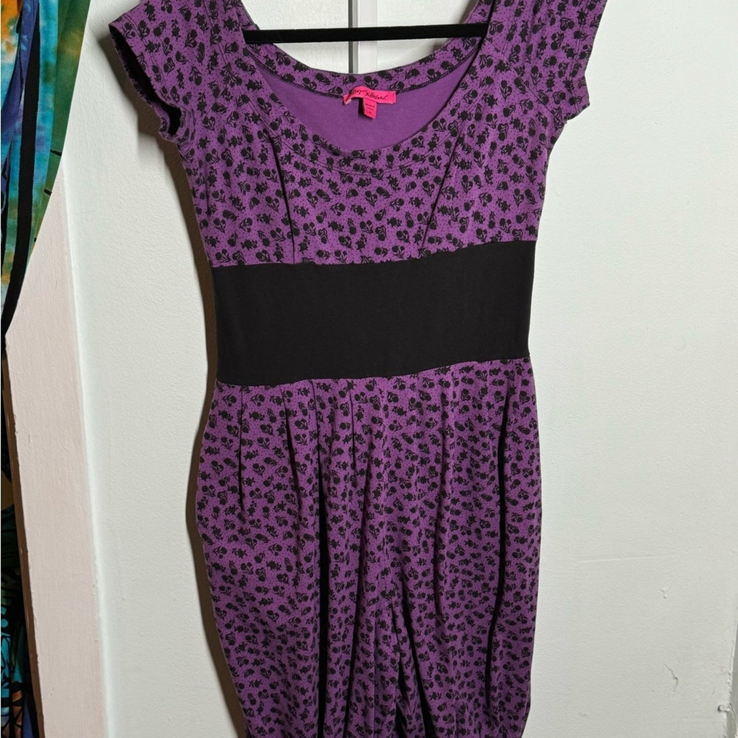 Betsey Johnson Purple Floral Romper M