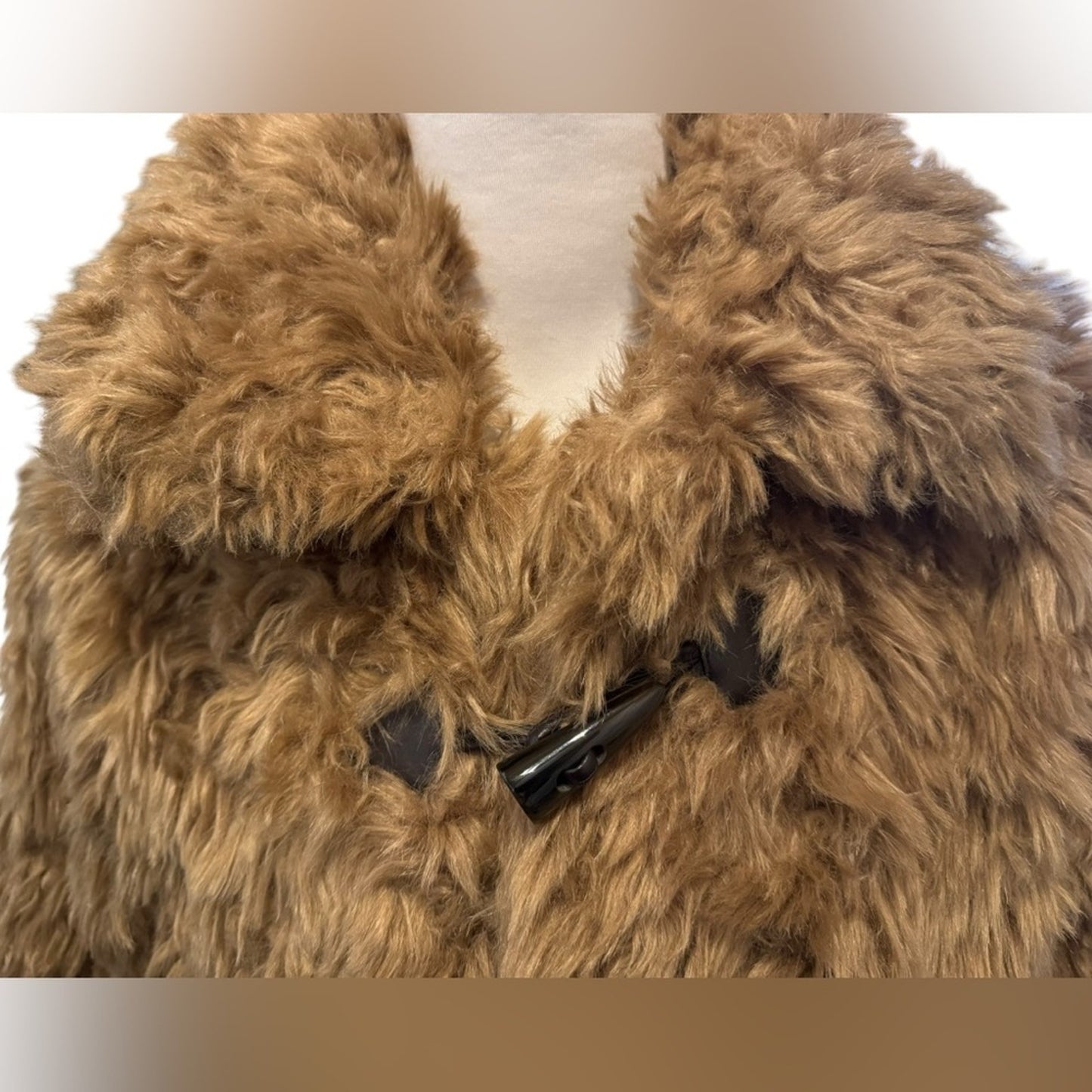 Avec Les Filles Faux Fur Teddy Monster Toggle Coat M