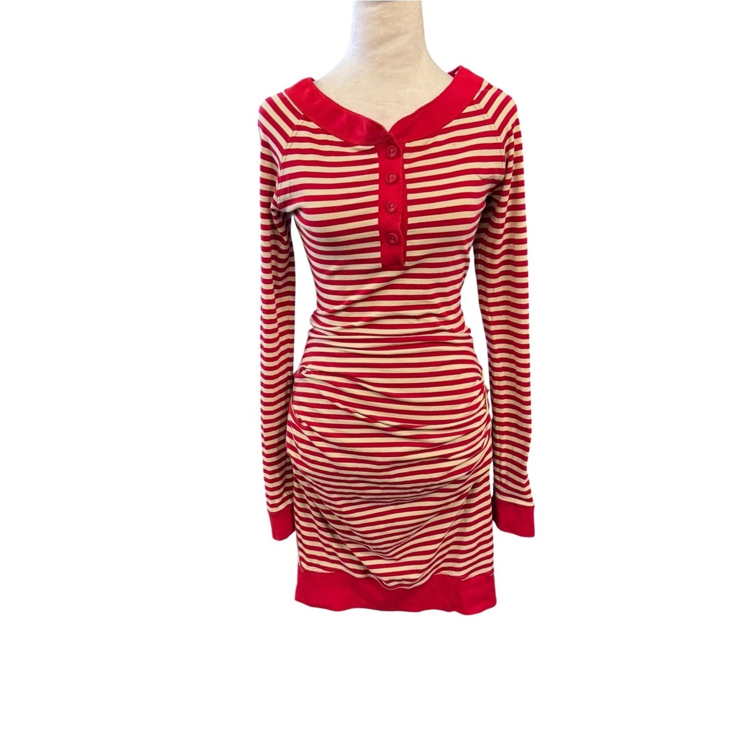 Betsey Johnson Archive Label  Striped Bustle Dress Size M
