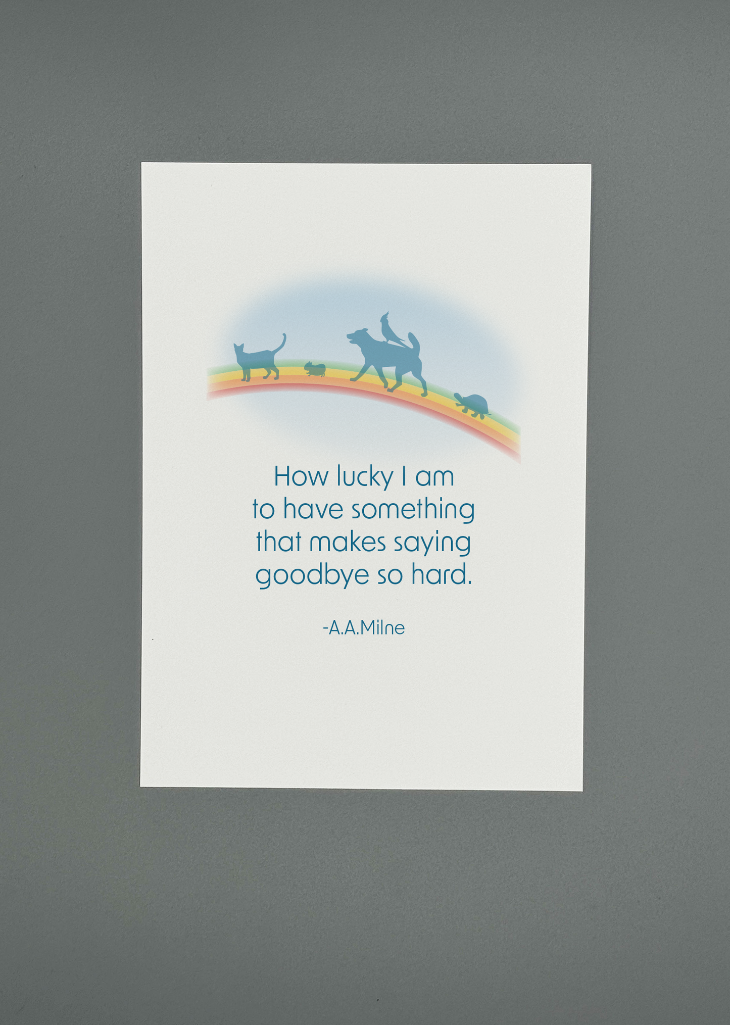 How Lucky I Am – Pet Sympathy Grief Card