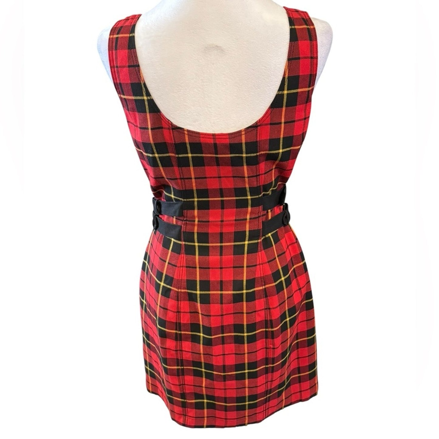 Betsey Johnson Y2K Dark Academia Tartan Sheath Dress Size 8