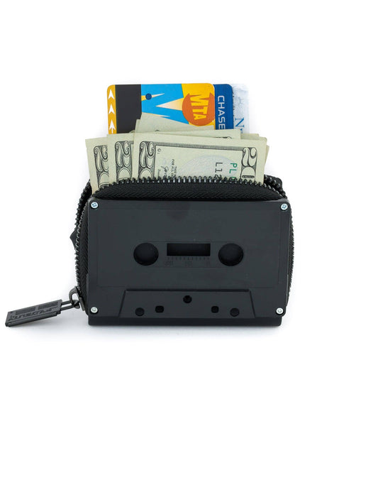 70258: Retro Cassette Wallet | Black Mattte
