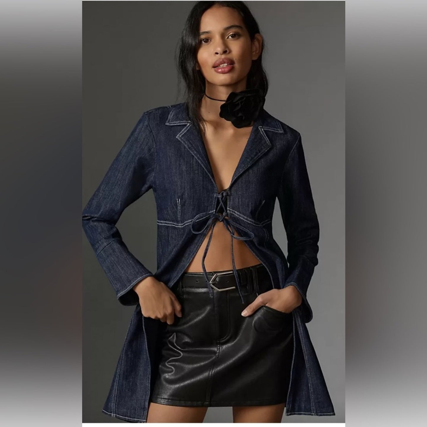 Pilcro Anthropologie Pull over Denim Jacket NWT