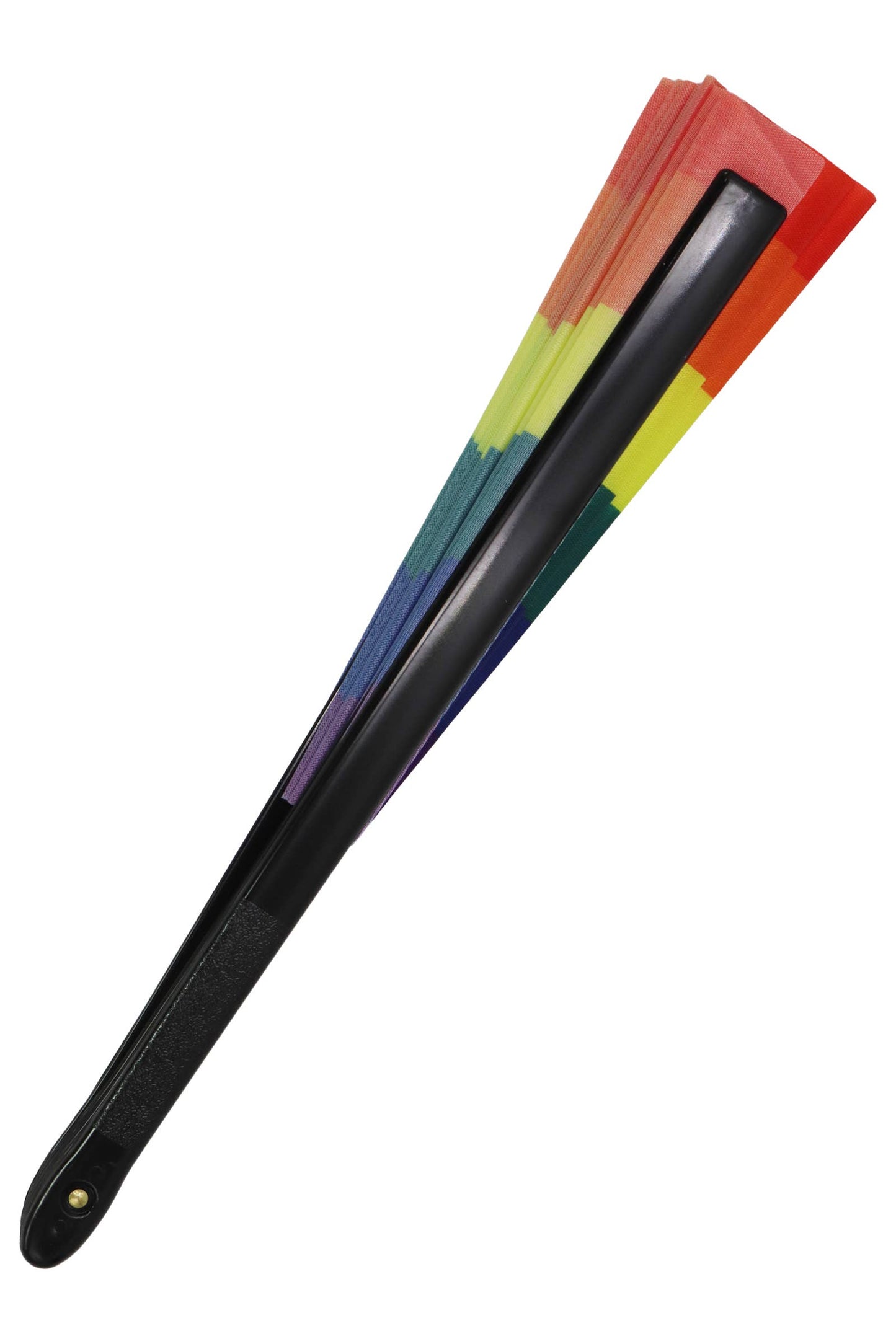 Large Rainbow Pride Handheld Folding Fan - 13 Inch