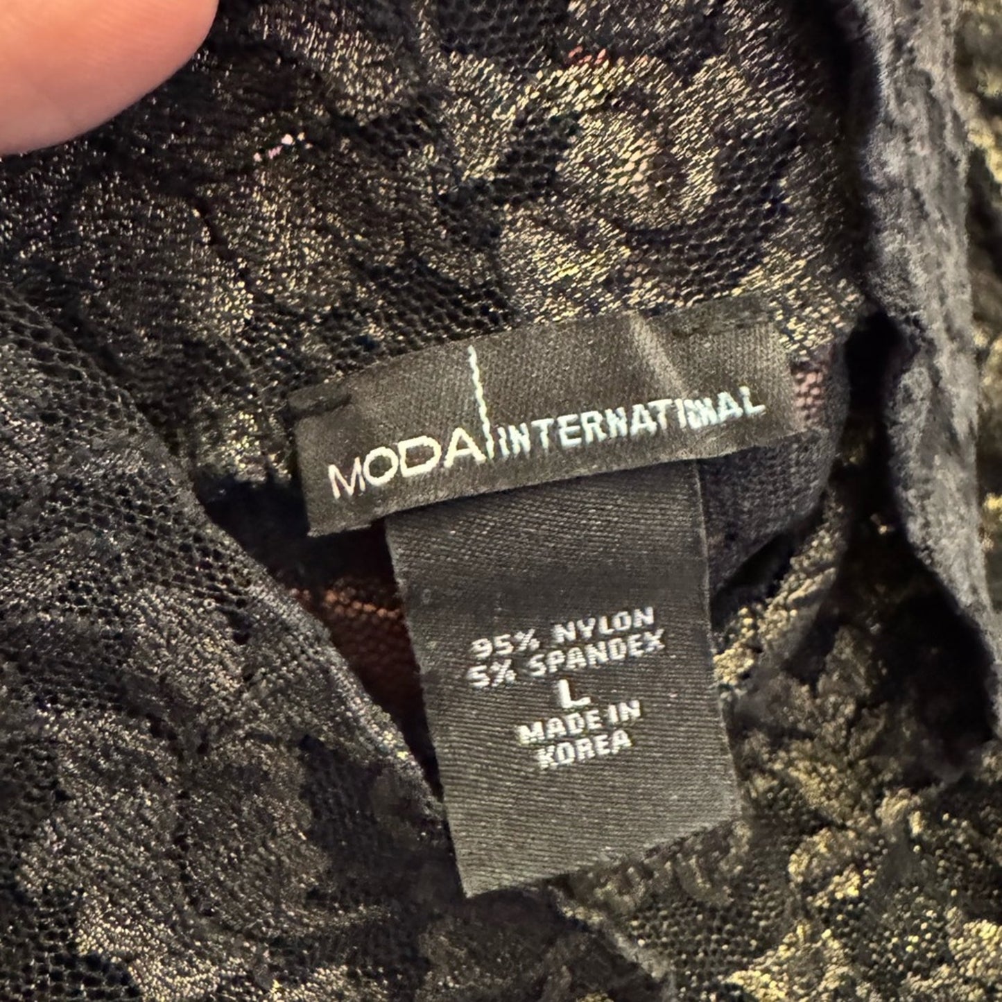 Moda international Vintage 90s mesh lace top size L