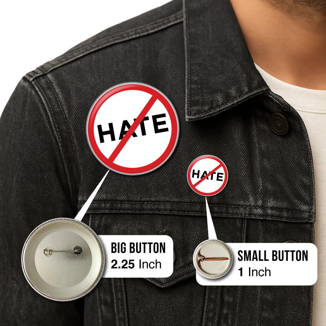 No Hate – Pin: Small Button