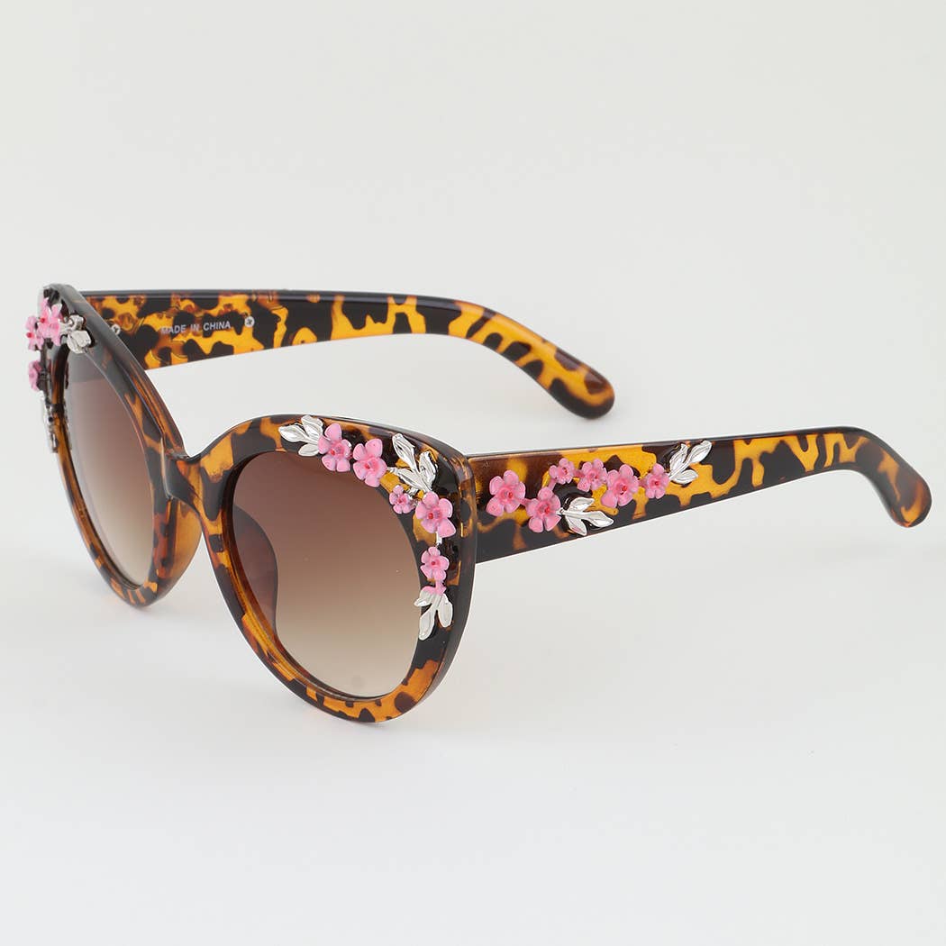 Bright Spring Flower Cateye Sunglasses: MIX