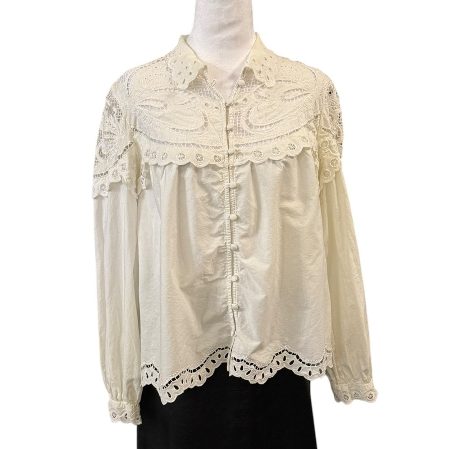 Anthropologie Bohemian Blouse Size L