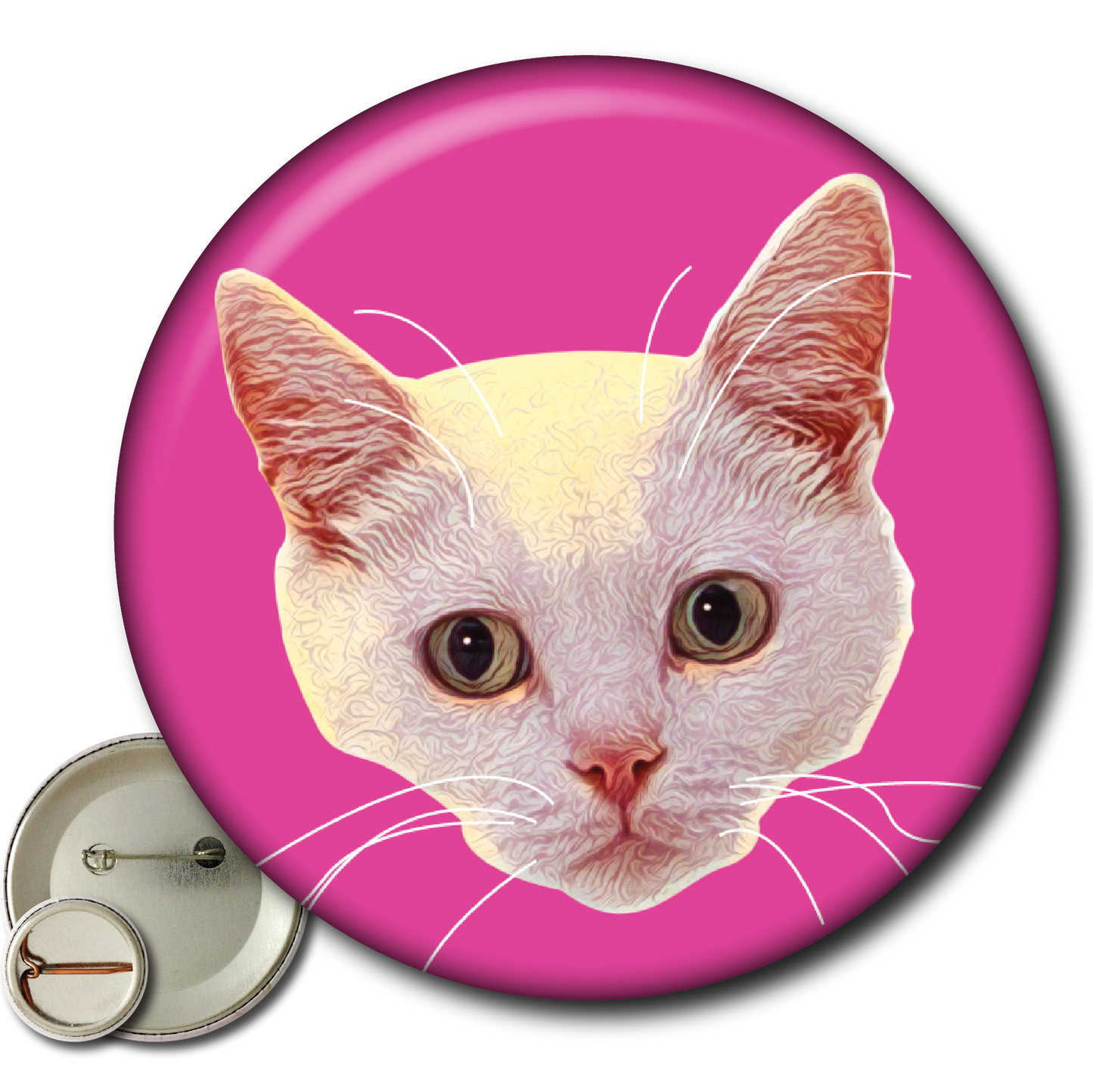 Fluorescent Felines (6-Pack) – Pins: Small METALLIC 6-pack pins