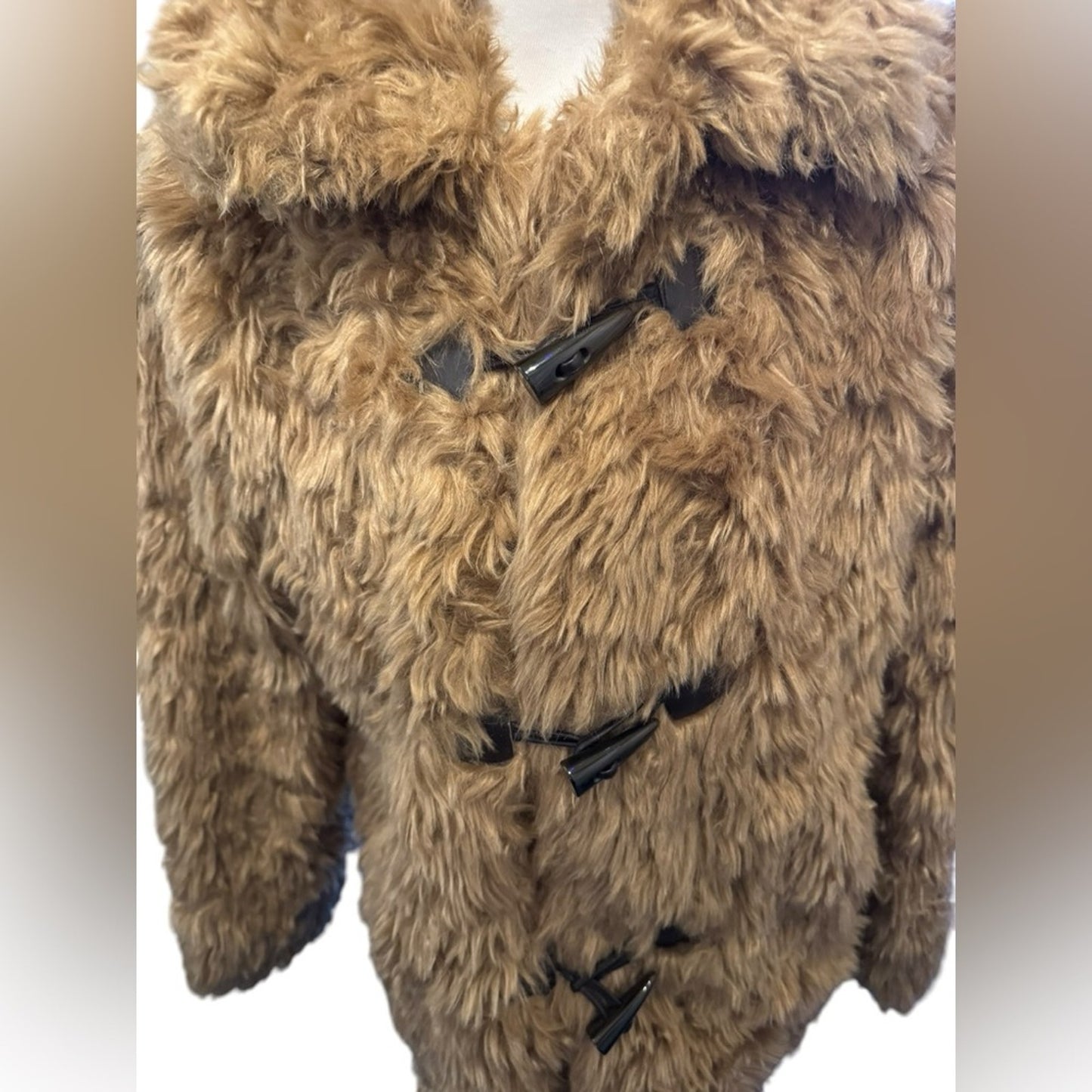 Avec Les Filles Faux Fur Teddy Monster Toggle Coat M