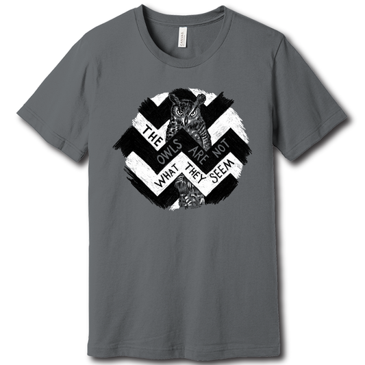 The Owls Are Not What They Seem (Twin Peaks) – Unisex Tee: Storm Grey / M