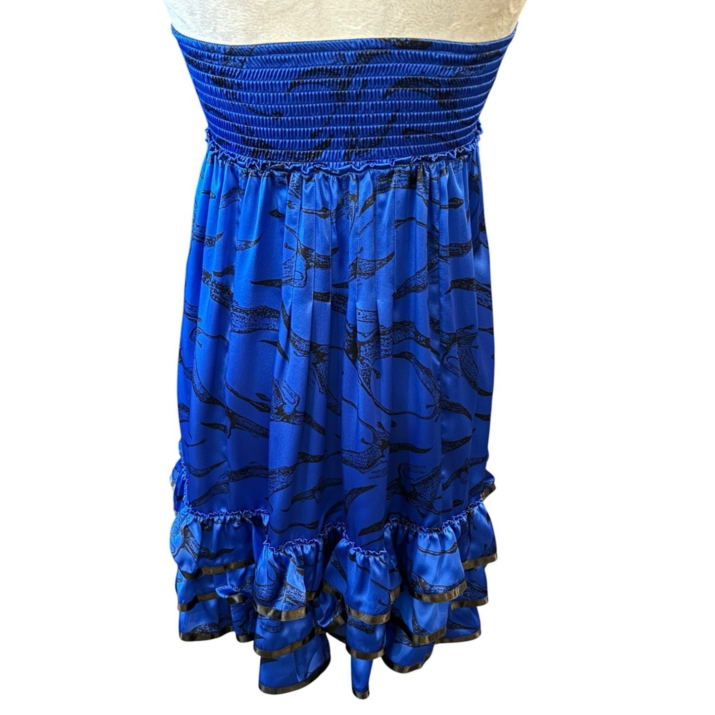 Betsey Johnson Y2K Era Silk Pterodactyl Dress Size 0