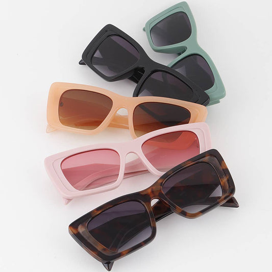 Geometric Square Sunglasses: Mix Color