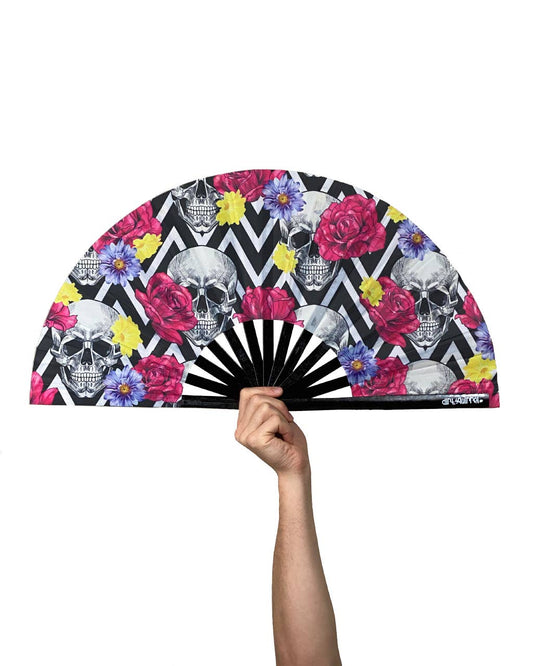 Dirt Squirrel Flower Skull Fan