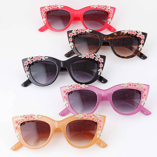Spring Flower Cateye Sunglasses: MIX