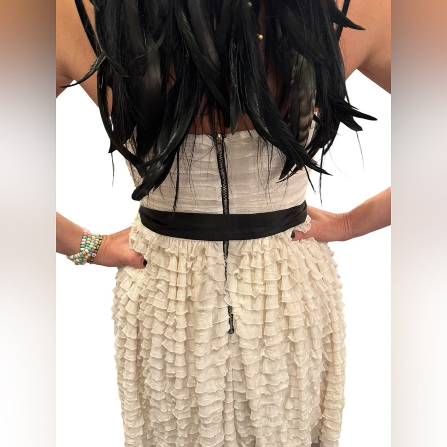 Betsey Johnson Tiered Ruffle Dress S