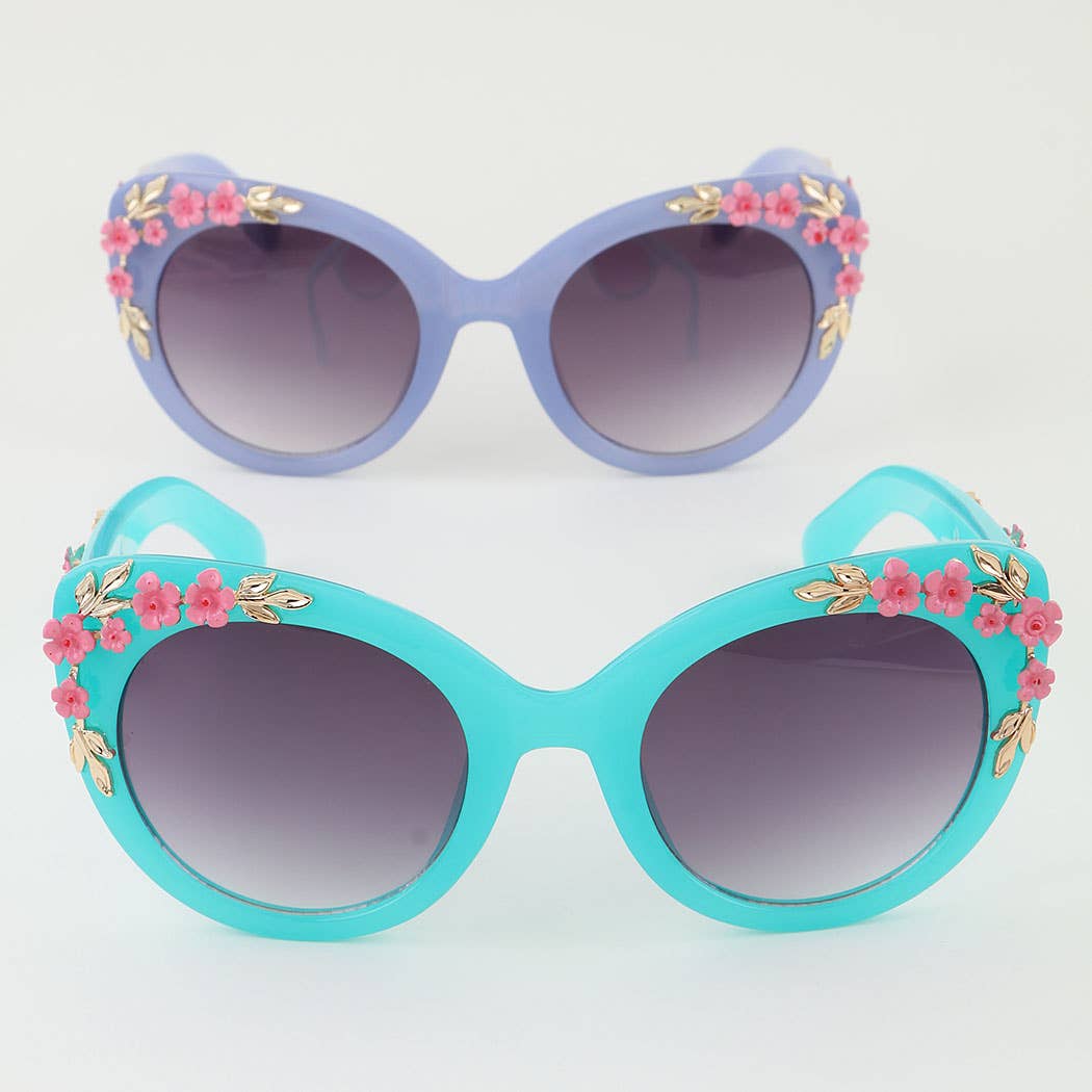 Bright Spring Flower Cateye Sunglasses: MIX