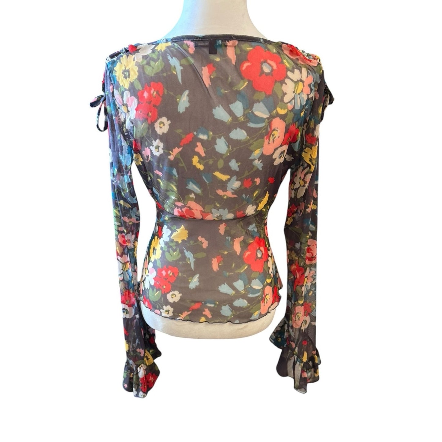 Betsey Johnson Rare Y2K Mesh top size M