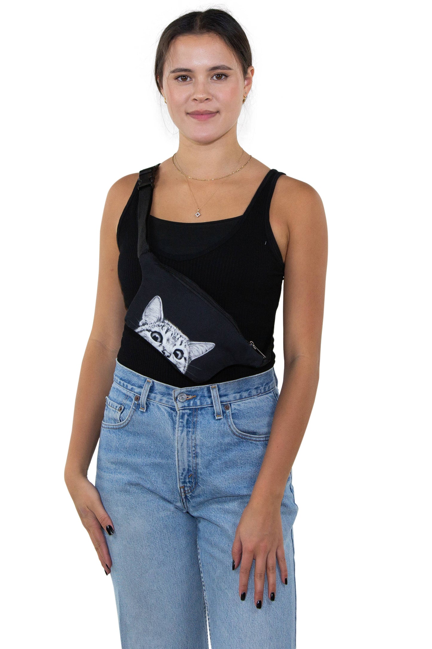 Peeking Cat Fanny in Polyester