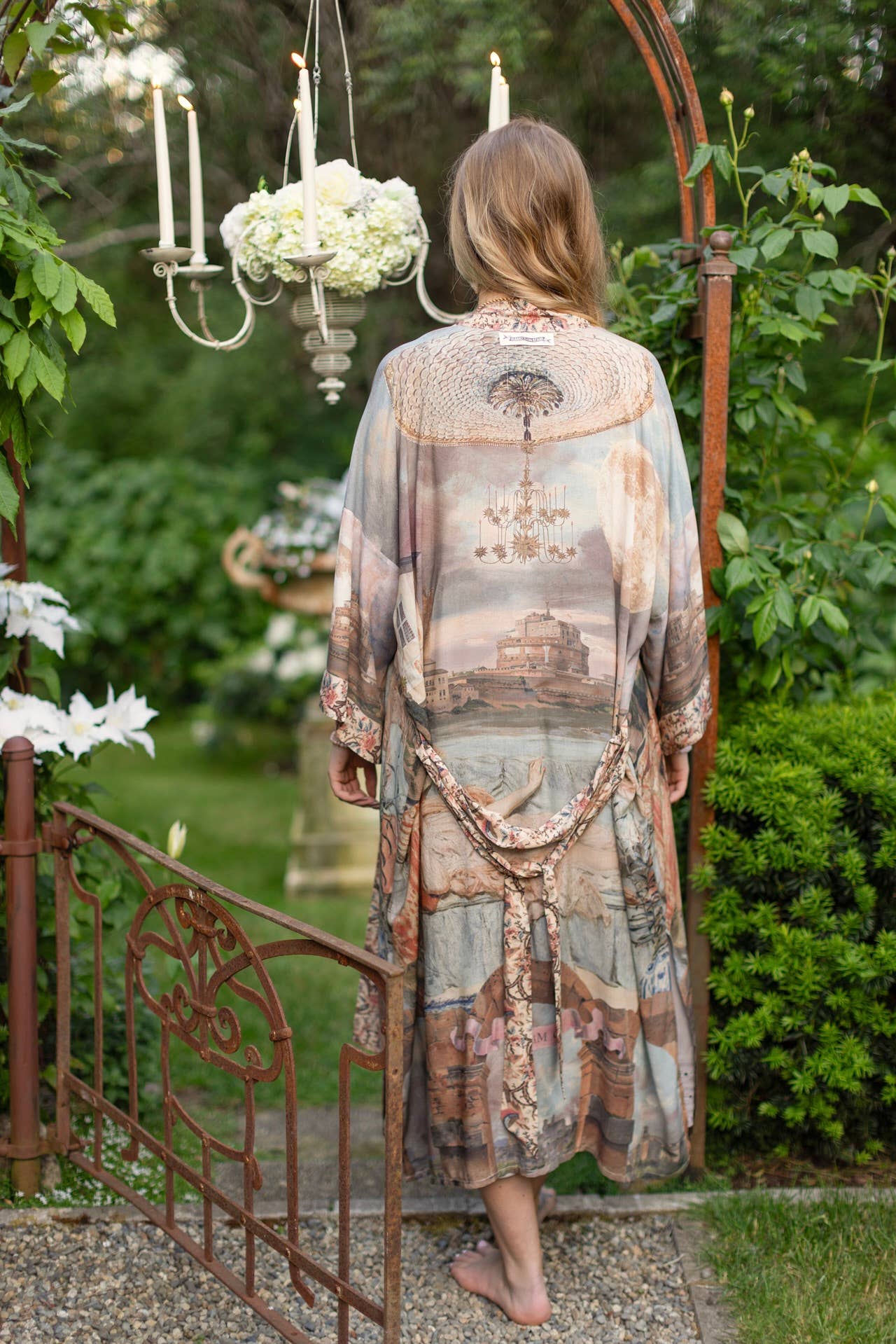 Imaginarium Opera Duster Kimono Robe with Moon long length