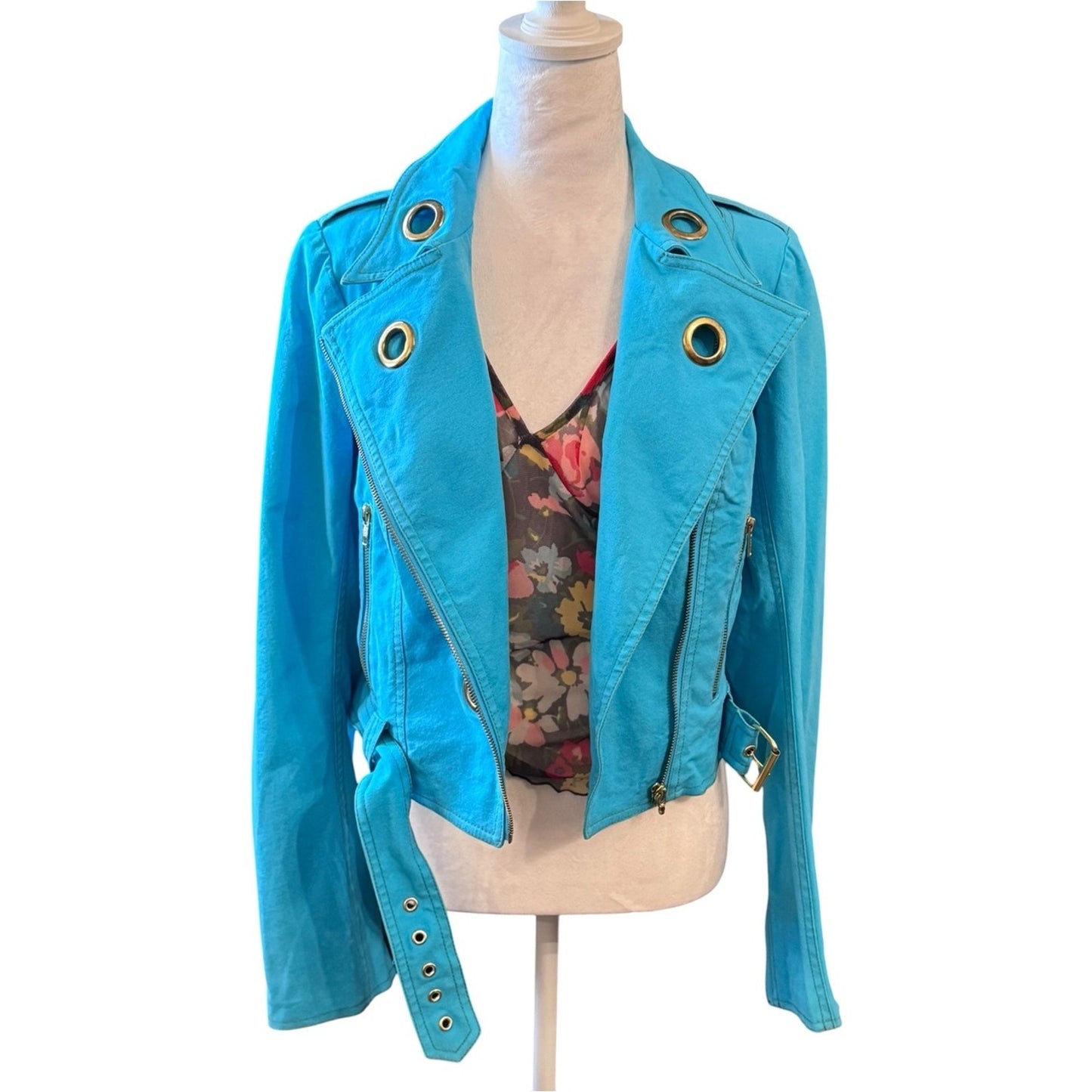 Betsey Johnson Y2K Era Sample MC Grommet Jacket Size 4