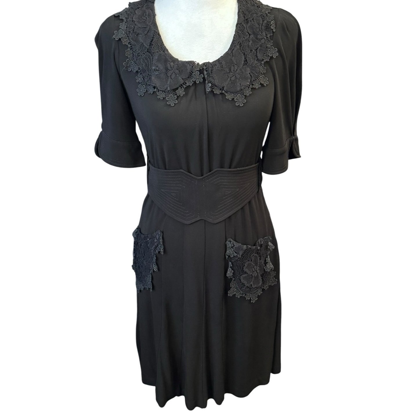 Betsey Johnson Y2K Era Black Label with Lace detail