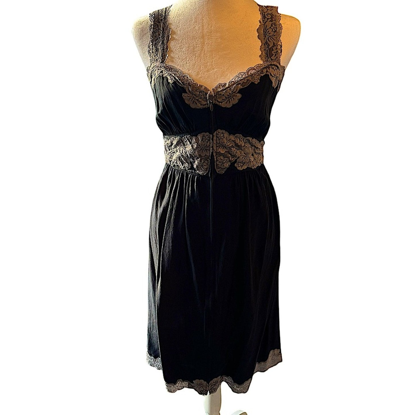 Betsey Johnson Silk Y2K 40s style dress Size 6