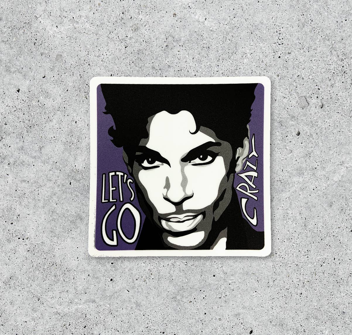 Prince Let's Go Crazy vinyl sticker