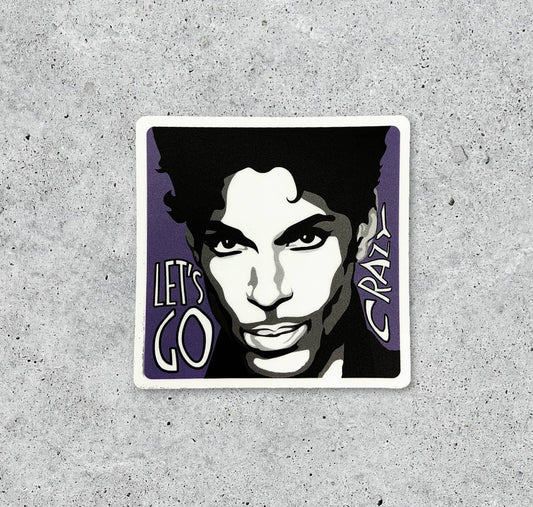 Prince Let's Go Crazy vinyl sticker