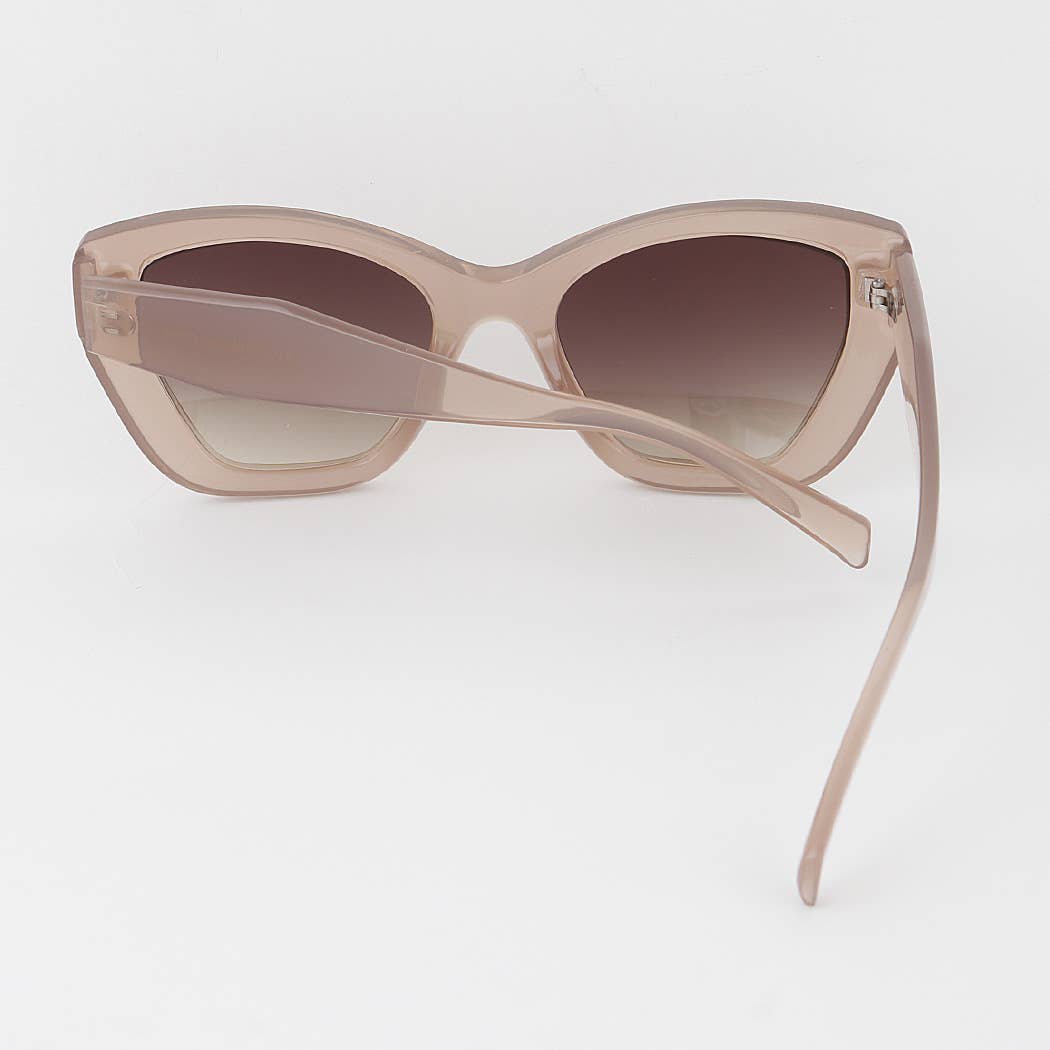 Bright Wide Cateye Sunglasses: MIX