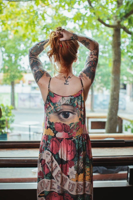Friendship Love & Truth Bohéme Bamboo Slip Dress: S/M (fits approx. size 6-10)