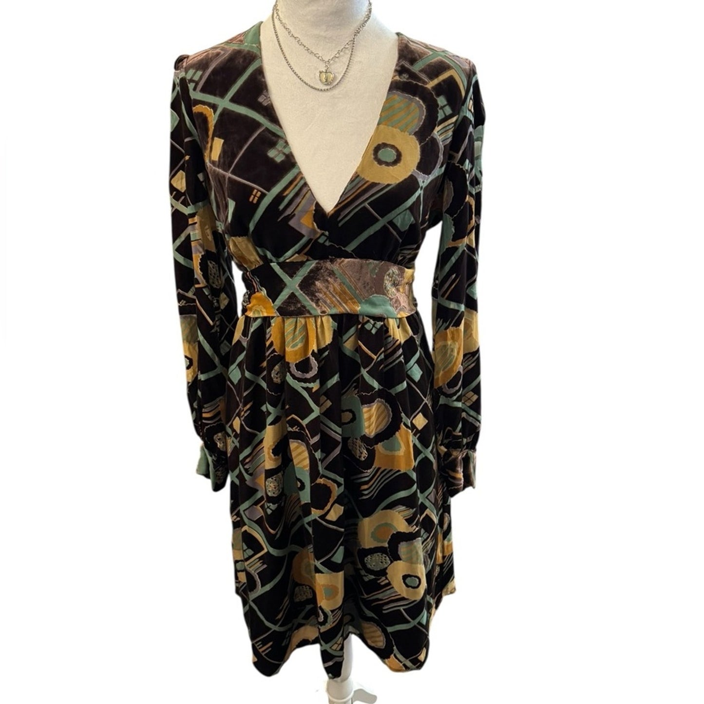 Betsey Johnson Y2K Era Velvet Burnout Dress Size 8