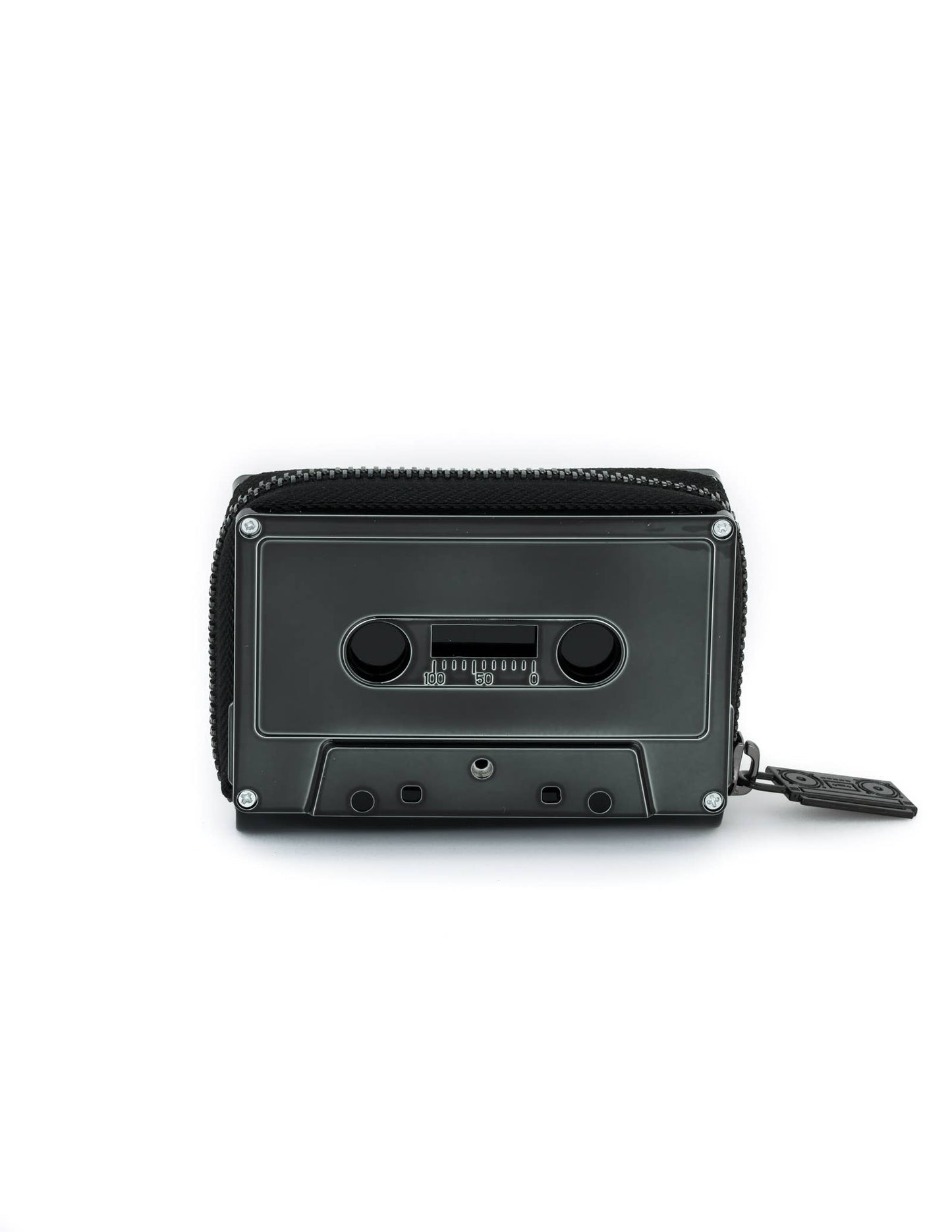 70259: Retro Cassette Mixtape Wallet | Black Chrome