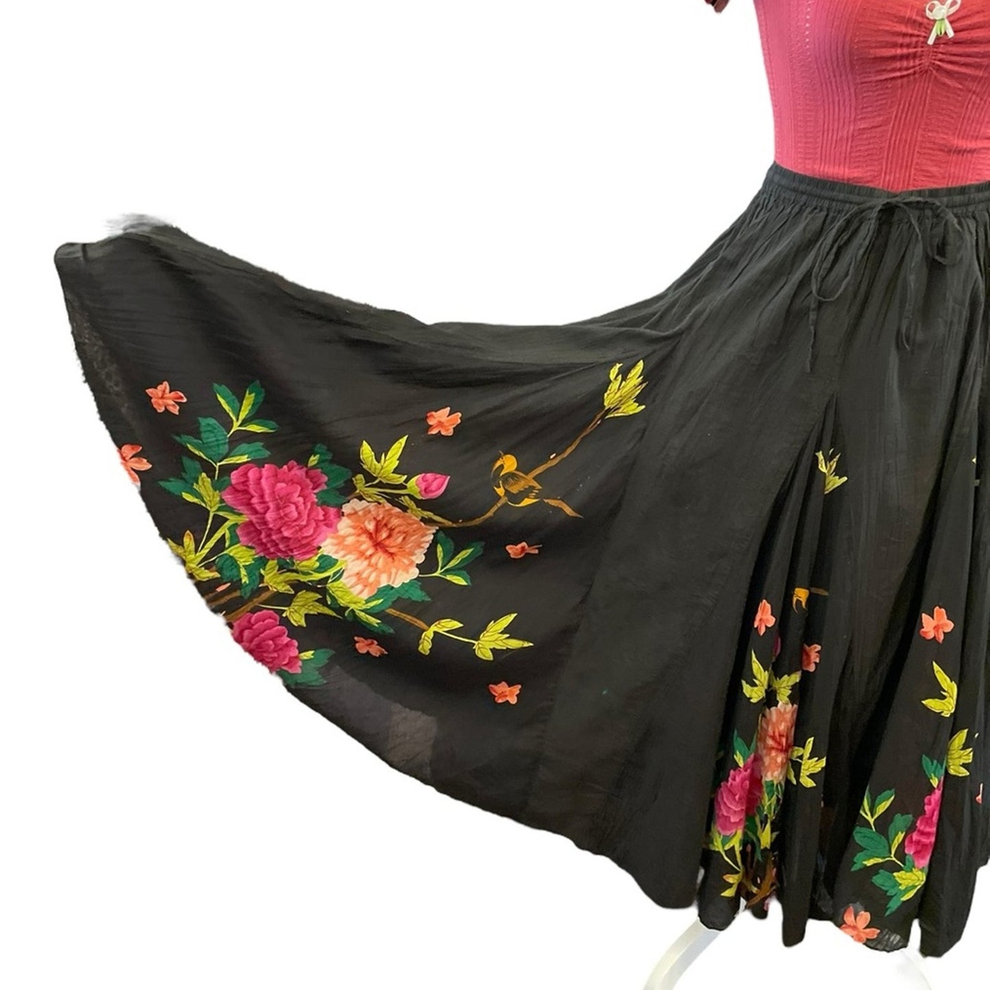 Soft Surroundings Floral Maxi Skirt Size Large