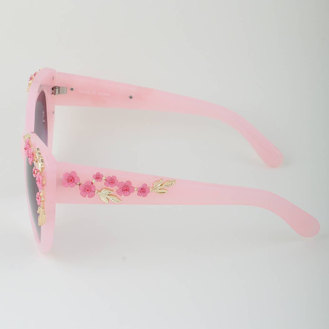 Bright Spring Flower Cateye Sunglasses: MIX