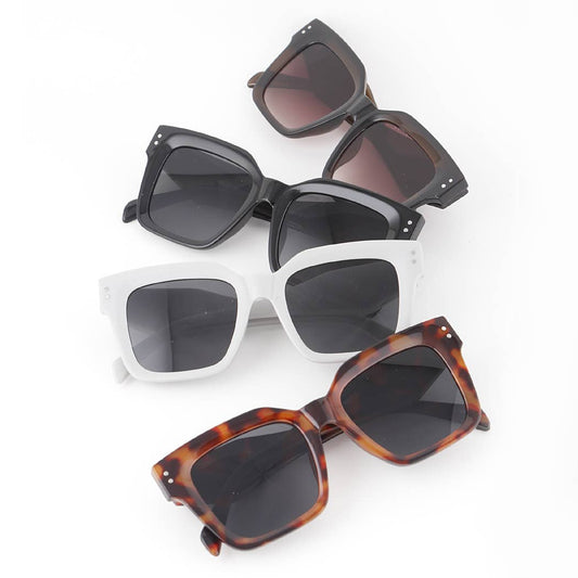 Bolted Box Cut Sunglasses: MIX