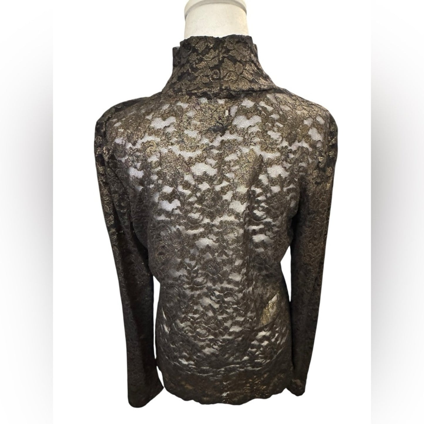 Moda international Vintage 90s mesh lace top size L