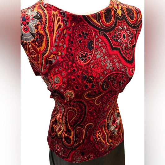 Connected Apparel 90s Velvet Sleeveless Top XL