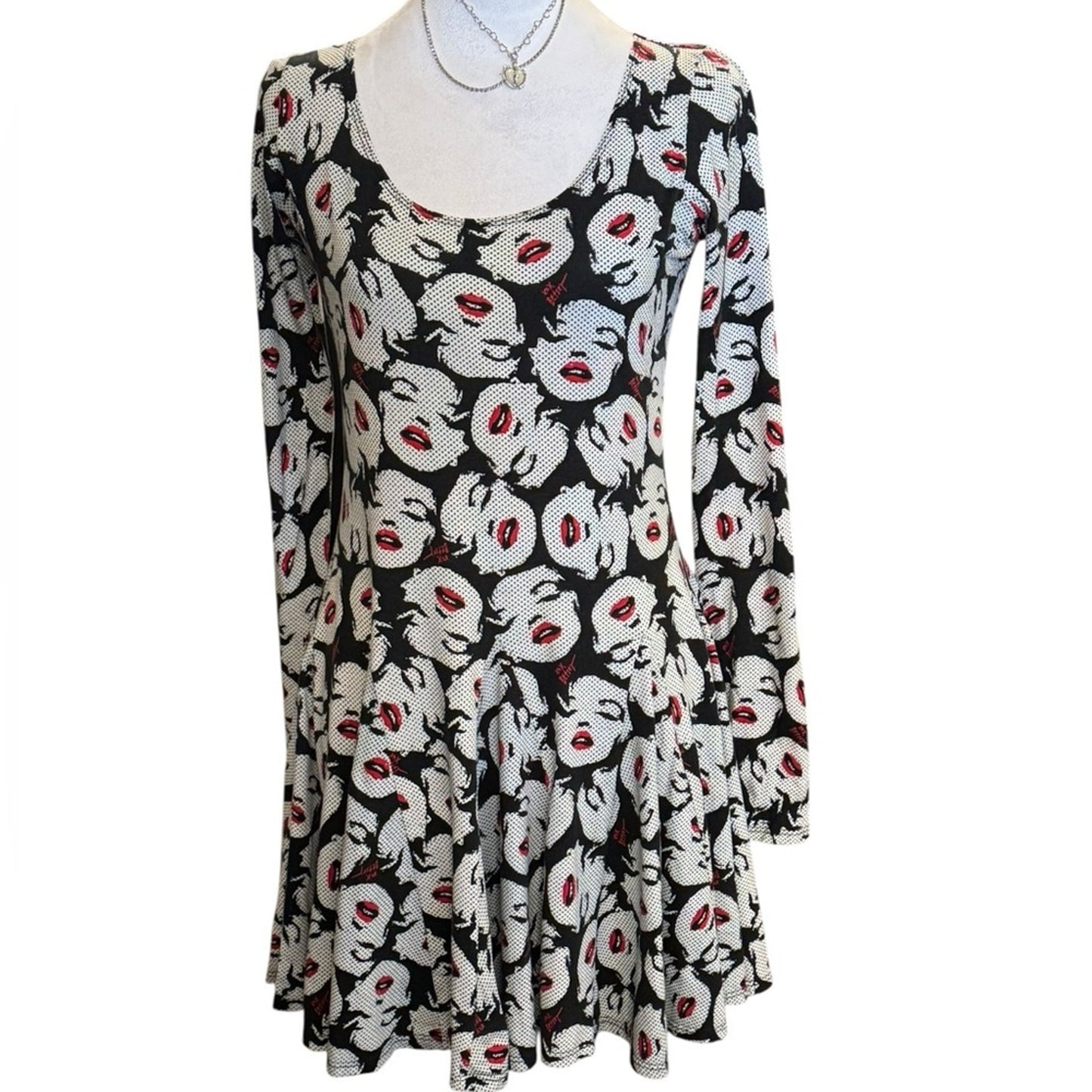 Betsey Johnson Y2Y era Marilyn Wink Skater Dress Size M