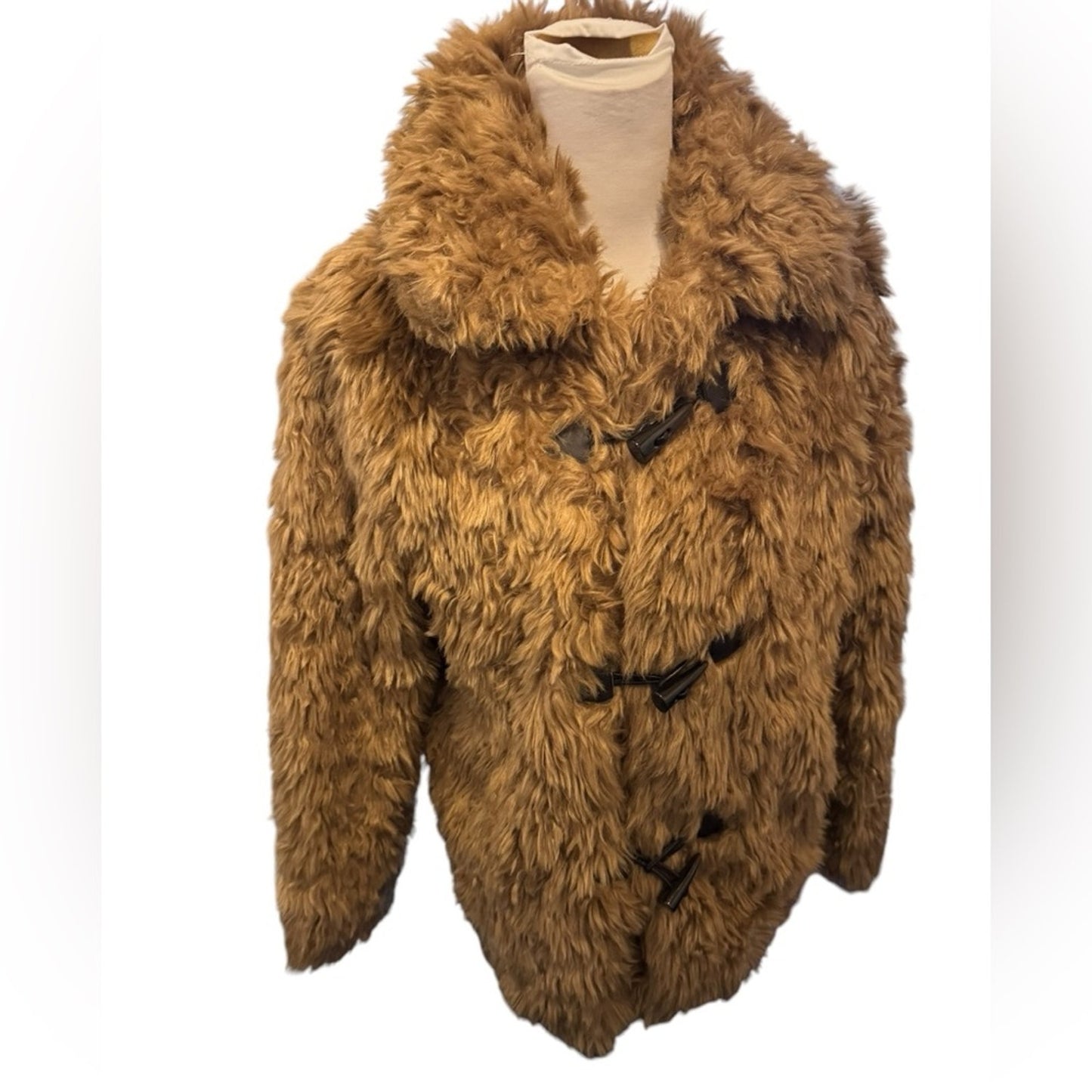 Avec Les Filles Faux Fur Teddy Monster Toggle Coat M