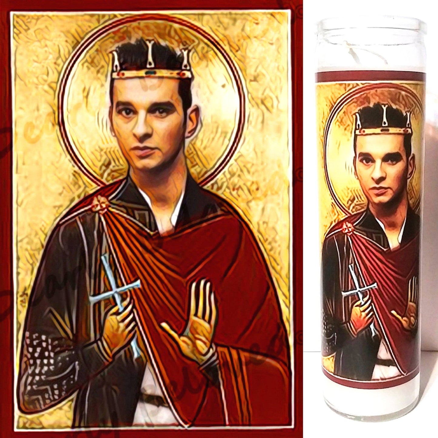 Celebrity Prayer Candle STICKER ONLY, Iconic Saints: St Sinead