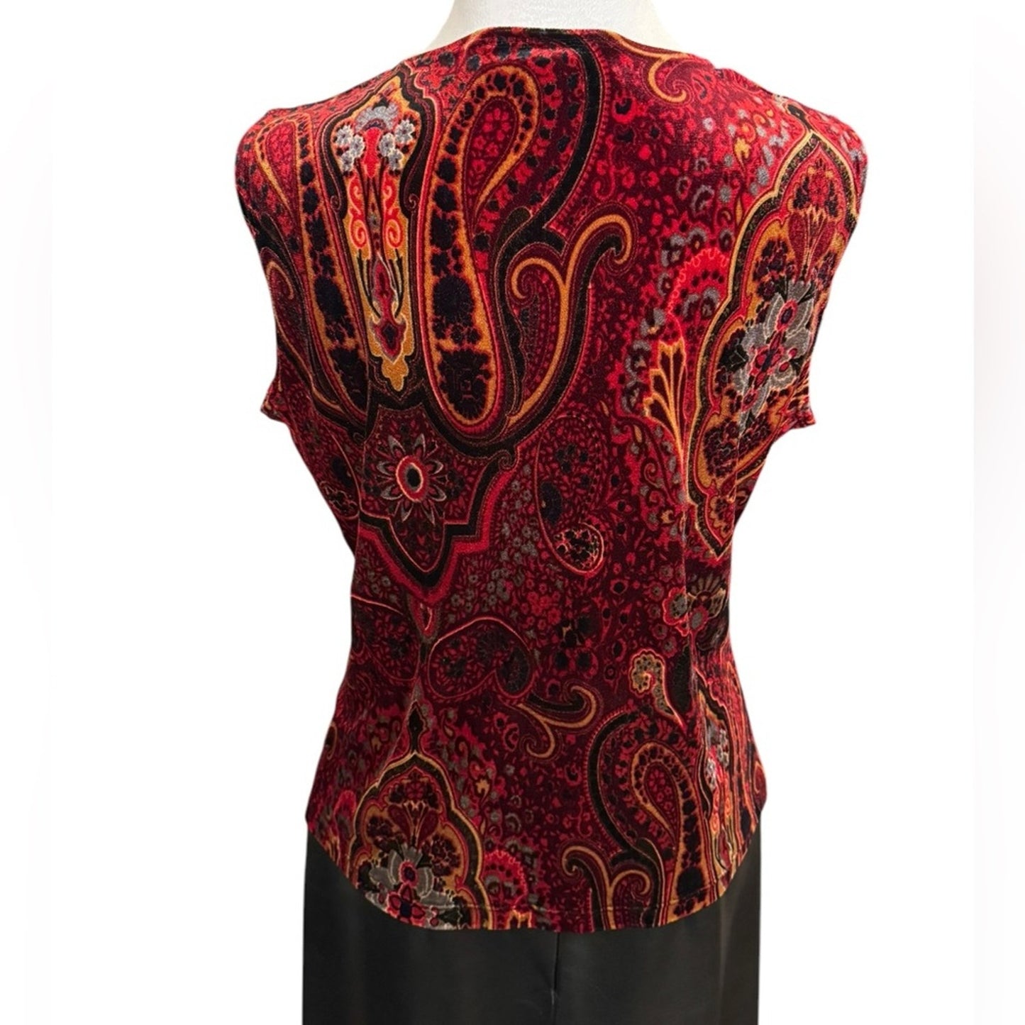 Connected Apparel 90s Velvet Sleeveless Top XL